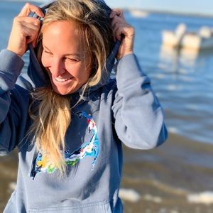 Slate Blue Cape Cod Life Hoodie